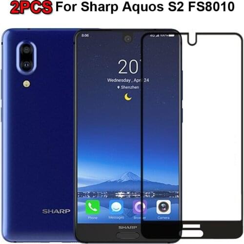 2Pcs Full Cover Film Tempered Glass For Sharp Aquos S2 5.5 Screen Protector Mobile Phone Case Film For Sharp S2 Aquos Glass Film