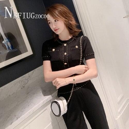 Ice Silk Women Sets Blouse And Wide Leg Pants Female Sets