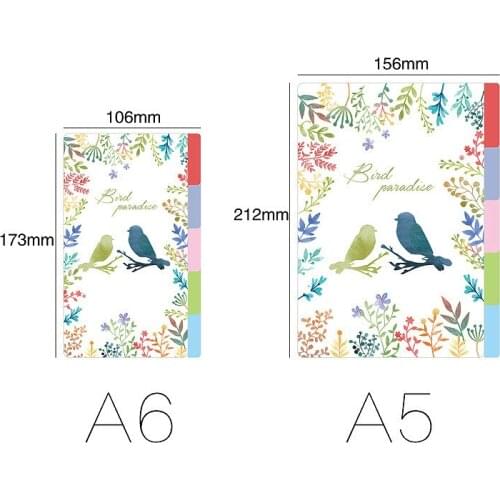 1pcs 2017 original PP transparent 6 Hole color index page hand ledger page A5A6 loose leaf separator calendar separator plate