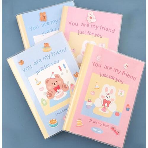 1pc Cute Bear Notepad Monthly and Weekly Daily Planning Schedule Book Journals Cute Grid Notebook Planner 2021 2022 Stationery