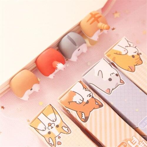 1pc Cartoon Cute Animal Butt Bookmark Kawaii Reading Supplies Lovely Dog Cat Hamster Book Page Holder School Office Stationery