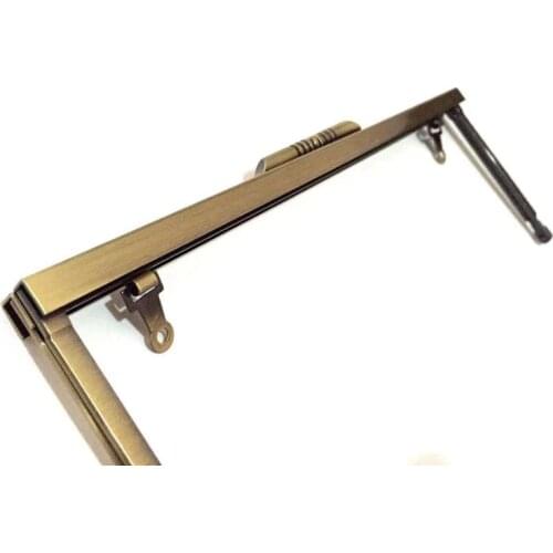 10 Open Channel Modern Purse Frames Color Bronze 8" with CHAIN LOOPS