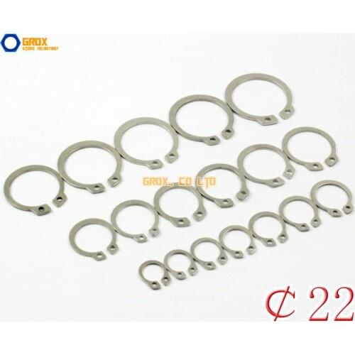 100 Pieces 22mm 304 Stainless Steel External Circlip Snap Retaining Ring