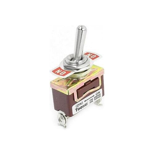 12mm Panel Mounted SPDT ON/ON Momentary Toggle Switch AC 250V 15A T701DW