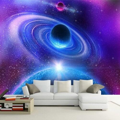 3D Wallpaper Modern Space Moon Universe Photo Wall Mural Living Room Cafe Restaurant Childrens Bedroom Backdrop Wall Home Decor