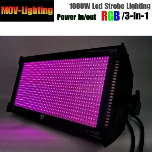 8pcs/lot High power 1000W RGB 3 in 1 3 Color Atomic 3000 LED Strobe Lighting Stage