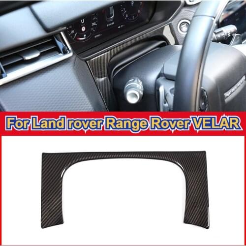 Car Accessories For Land rover Range Rover VELAR 2017 2018 2019 2020 Carbon Fiber Texture Dashboard Decoration Frame Cover Trim