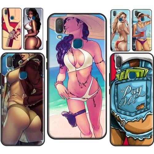 Sexy Girl Bikini Summer Case For Vivo Y11 2019 V17 Neo V20 SE Y1S Y12 Y17 Y19 Y20 V11 i Y30 Y50 Y70 Y91C Coque