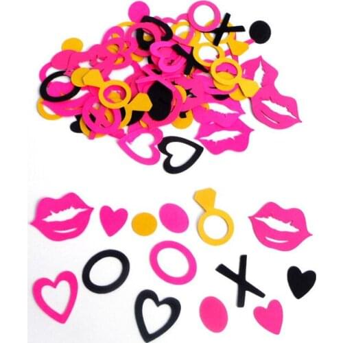 Bachelorette Party Confetti Set of 120Assorted Pieces Table decor scrapbook Confettis
