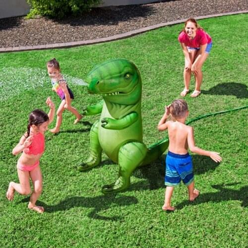 Dinosaur Water Sprinkler Toy Inflatable T-Rex Water Toy for Toddlers Kids Outdoor Garden Backyard Pool Water Fun