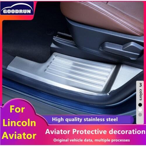 For Lincoln Aviator Refit Protection board Decorative strip Door sill welcome pedal Trunk rear guard Car Interior accessories