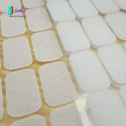 Double-sided Adhesive Magic Adhesive Back Buckle Rectangular Round Adhesive V elcro Black White 100 Pairs S412P