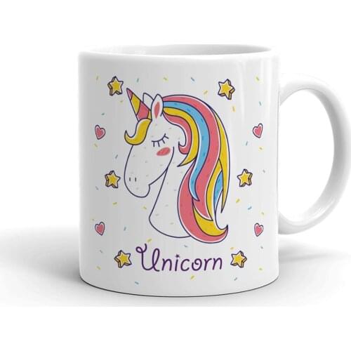 Unicorn Design Ceramic Mug Cup Porcelain Coffee Mugs Tea Cups Hot Drinks Gift Items