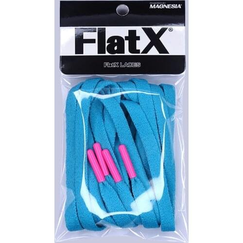 FlatX 8mm Aqua/ Hot Pink Color Metal Tips Shoelaces High Quality Professional Sneaker Laces Shoelace Lacet