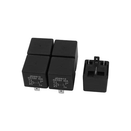 JD2912 DC 72V 40A 4 Pins SPST Vehicle Car Security Power Relay 5pcs