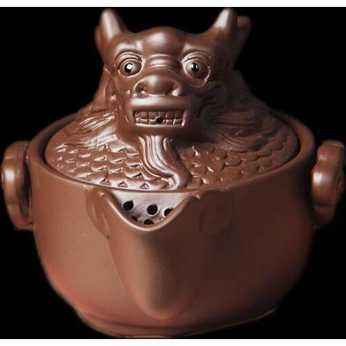 Creative Purple Clay Teapot Chinese Zodiac Kettle Kung Fu Teapot Chinese Tea Ceremony 170ml Drinkware Friend Birthday Gift