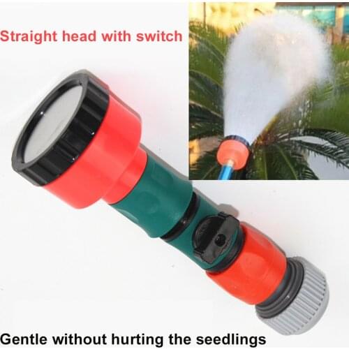 Watering Greenhouse Shower Water Gun Hose Hand Held Straight Nozzle Home Spray Head With Switch Garden Sprinkler Lawn Seedlings