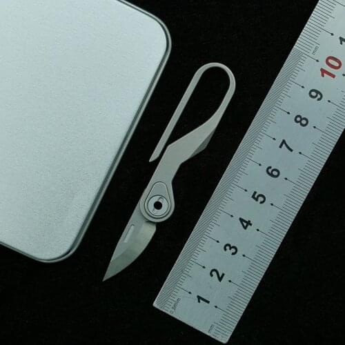 Mini Multifunction Keychain Folding Knife M390 Blade Titanium Alloy Handle Outdoor Camping Survival Fruit Knife EDC Tool