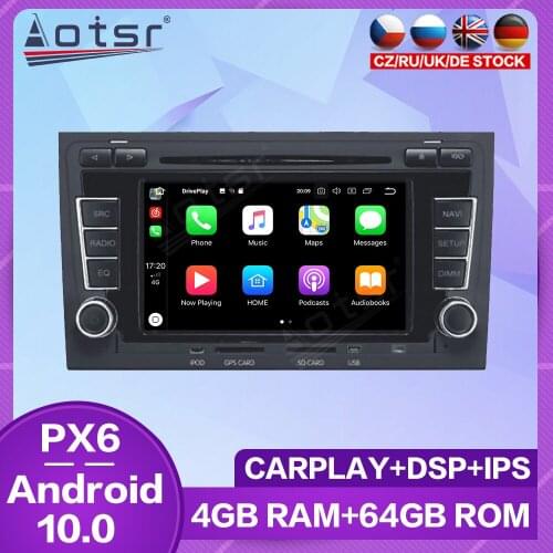 Android Multimedia For Audi A4 2003 2004 2005 2006 2007- 2012 Car Radio GPS Navigation Player PX6 HD Screen Audio Stereo Carplay