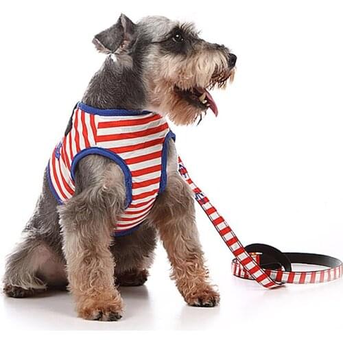 2018 Brand New Pet Dogs Cat Adjustable Sailor Harness Leash For Puppy Medium Pet Supplies Cachorro Mascotas Perros 014060