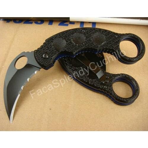 FiveDB1 Karambit Claw Knife Serrated 440C Blade Steel Handle Pocket Folding Claw Knifes Tactical Fishing Hunting Survival Tool