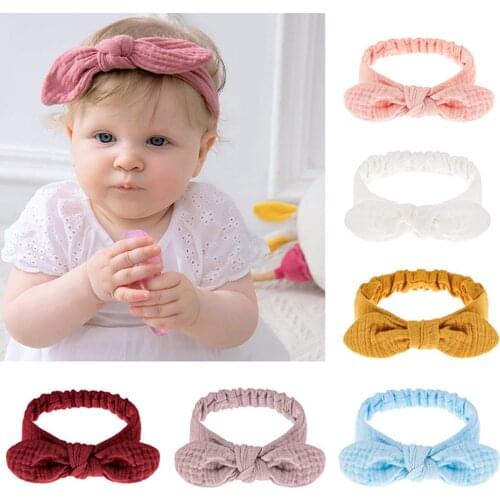 Baby Headband For Girls Rabbit Ear Bow Headbands Children Kids Hair Bands Cotton New Born Baby Spring Summer Hair Accessories