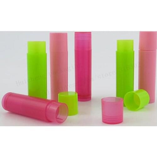 100 x 5ML Empty Lipstick Tube Lip Gloss Tube Lip Balm Tube Container With Cap Clear Black White Cosmetic Sample Contain