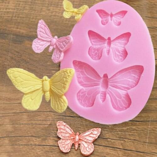 NEW Butterfly Mold Silicone Baking Accessories 3D DIY Sugar Craft Chocolate Cutter Mould Fondant Cake Decorating Tool Kitchen