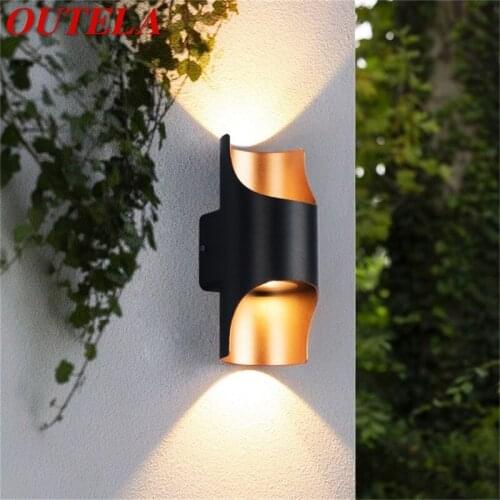 OUTELA Contemporary Outdoor Wall Light Fixturess Waterproof IP65 LED Simple Lamp for Home Porch Balcony Villa