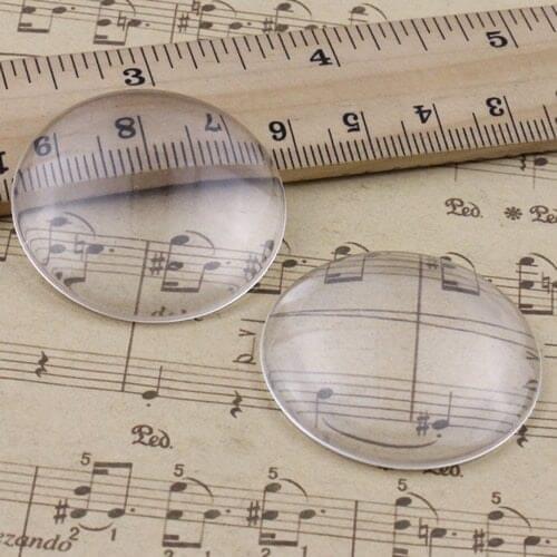 35mm Thickness:8.5mm Round Flat Back Clear Glass Cabochon Dome Cameo Jewelry Finding 2pcs/lot (K02905)