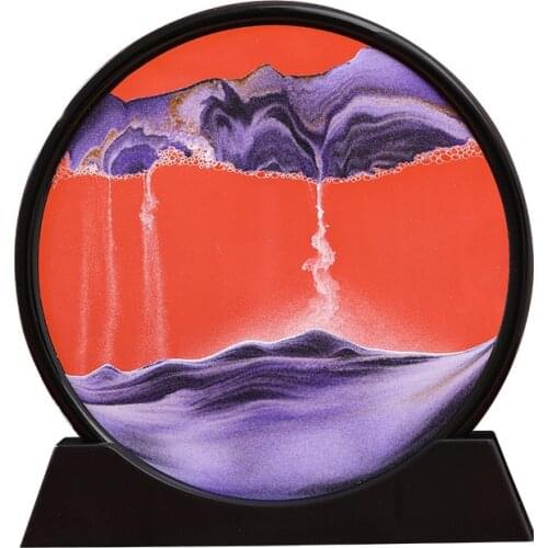 Home decorations glass quicksand creative Desktop artwork birthday gifts office living room 3D hourglass Decoration