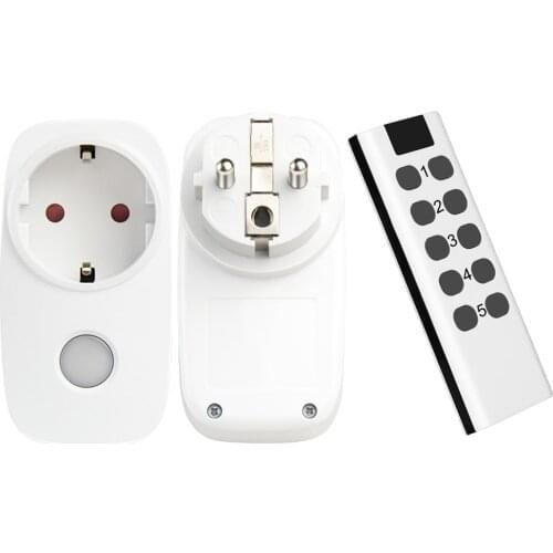 Universal EU Socket 230V 10A Wireless Remote Control RF 433mhz Smart Switch Socket Power Outlet With Broadlink RM Pro RM4 pro