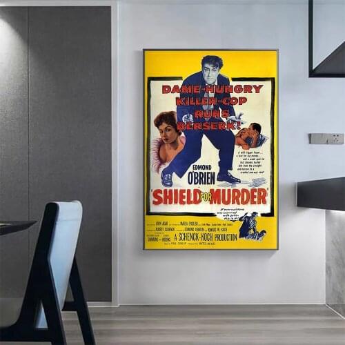 V0366 Shield for Murder Vintage Classic Movie Wall Silk Cloth HD Poster Art Home Decoration Gift
