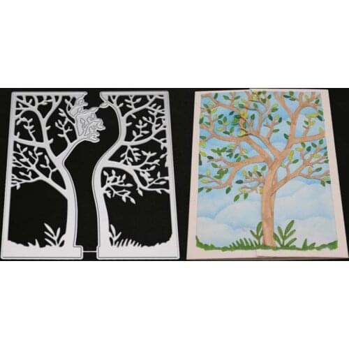 YINISE SCRAPBOOK Metal Cutting Dies For Scrapbooking Stencils TREE COVER DIY PAPER Album Cards Making Embossing Die CUT Cuts