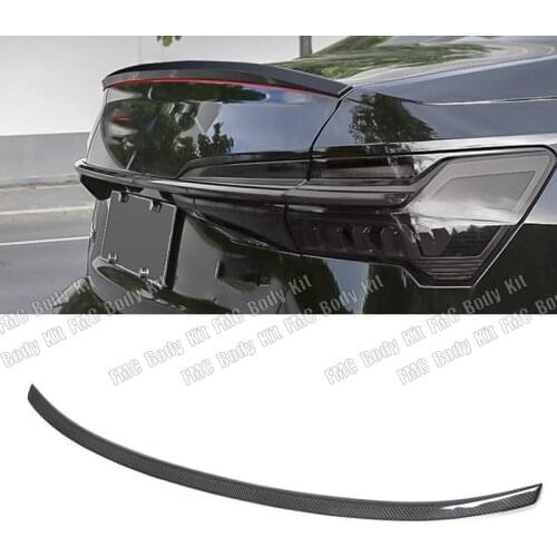 Real Carbon Fiber Rear Trunk Spoiler for Audi A6 C8 2019 2020 3 Styles Rear Trunk Boot Lip Wing Spoiler Lip