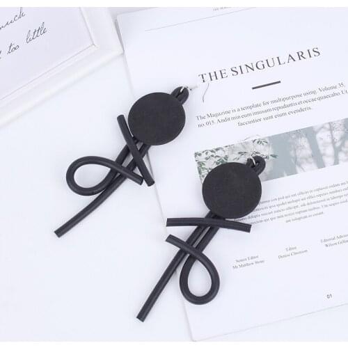 JID Retro Asymmetrical Drop Earrings Female Ethnic Foam Rubber Long Earrings Wedding Accessories Wicca Designer Jewellery Gift