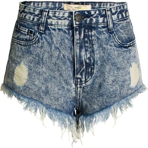 Denim Shorts Women 2021 Shorts Casual Loose Features Middle Waist Rivet Pierced Shorts Straight Jeans Suit for Women