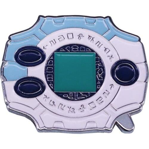 Digimon digivice hard enamel pin gamers cute nostalgia accessory