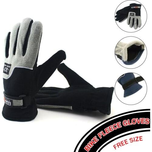 Winter Warm Waterproof Cycling Bike Fleece Gloves Thicken Windproof Outdoor Mittens Gloves for Men Women Free Size