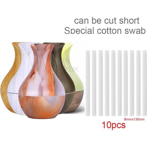 10 Pieces 8mm*130mm Humidifiers Filters Cotton Swab for USB Air Ultrasonic Humidifier Aroma Diffuser Replace Parts Can Be Cut