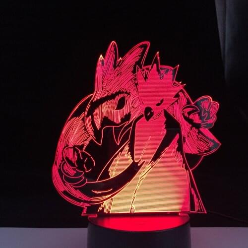 Fumikage Tokoyami 3d Lamp Anime My Hero Academia Fumikage Tokoyami Led Night Light Lamp for Bedroom Decoration Birthday Gift