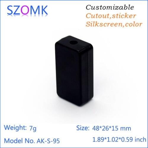 5 pcs) 48*26*15mm black diy plastic box for electronic project enclosure szomk electronics junction box abs enclosure for pcb