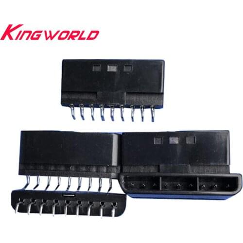 500pcs 9 Pin male Connector wholesale Replacement Parts 90 degree for PS2 Socket Slot Accessory black