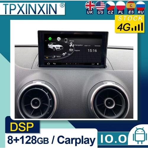 For Audi A3 2014-2019 Android 10 Car Stereo Car Radio with Screen Car GPS Navigation Tape Recorder Head Unit