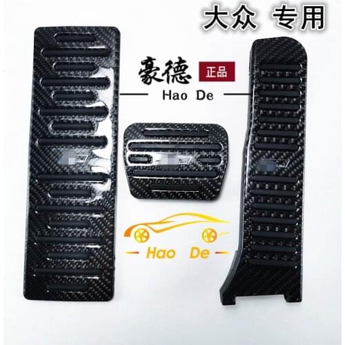 Carbon Fiber Car Accelerator Brake Pedals for Volkswagen VW Tiguan Touran Golf 5 6 Jetta MK5 MK6 For Skoda Octavia A5 Yeti
