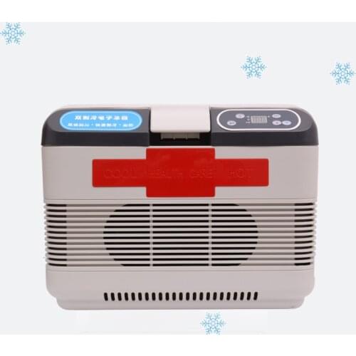 12V/15L Double Refrigeration Car Refrigerator / Mini Household Refrigerator / Thermostat Can Be Refrigerated Display of Insulin