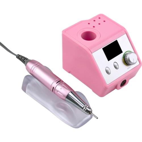 Cordless Electric Stand Desk Nail Drill Machine 35000 rpm Drill Bit Set Manicure Pedicure Rechargeable Battery Polisher 810