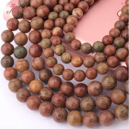 Brown Multicolor Stone Beads Smooth Natural Stone Loose Beads for Women Men DIY Accessories Necklace Bracelet Jewelry Making 15"