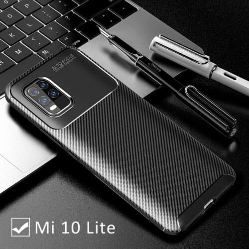 Case for xiaomi mi 10 lite 5g bumper cover on ksiomi xiaomy 10lite light protective phone coque back bag silicone matte soft tpu