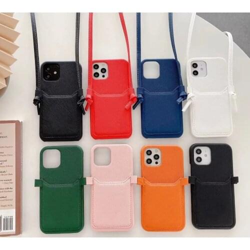 Original Real Leather Brand Case For iPhone 12 11 Pro Max Card Pocket Cover For iPhone XS MAX XR X 7 8 Plus Case Wristband Shell